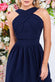 Halter Neck Chiffon Maxi Dress DR3076A