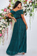 Sunrise Pleated Bardot Lurex Maxi Dress DR3096A