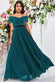 Sunrise Pleated Bardot Lurex Maxi Dress DR3096A