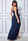 Lurex Wrap Maxi Dress With Belt DR3137A