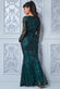 V-neck Sleeve Sequin Maxi Dress DR3196A