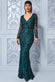 V-neck Sleeve Sequin Maxi Dress DR3196A