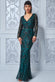 V-neck Sleeve Sequin Maxi Dress DR3196A