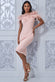 Off The Shoulder Feather Midi Dress DR3200