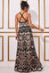Open Back Sequin & Mesh Maxi Dress DR3213