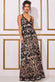 Open Back Sequin & Mesh Maxi Dress DR3213