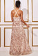 Open Back Sequin & Mesh Maxi Dress DR3213