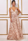 Open Back Sequin & Mesh Maxi Dress DR3213