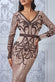 Ornamental Contrast Sequin Embroidered Maxi Dress DR3235