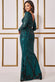 Ornamental Contrast Sequin Embroidered Maxi Dress DR3235