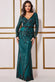 Ornamental Contrast Sequin Embroidered Maxi Dress DR3235