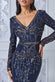 Ornamental Contrast Sequin Embroidered Maxi Dress DR3235