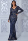 Ornamental Contrast Sequin Embroidered Maxi Dress DR3235