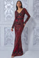 Ornamental Contrast Sequin Embroidered Maxi Dress DR3235