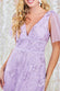 Embroidered Lace Maxi Flutter Sleeves DR3255