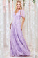 Embroidered Lace Maxi Flutter Sleeves DR3255