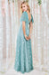 Embroidered Lace Maxi Flutter Sleeves DR3255