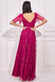 Embroidered Lace Maxi Flutter Sleeves DR3255
