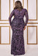 Ornamental Patterned Contrast Sequin Maxi Dress DR3277P