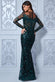 Ornamental Patterned Sequin Embroidered Maxi Dress DR3277
