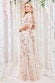 Flared Sleeve Embroidered Maxi Dress DR3279A