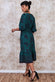 Floral Print Puff Sleeve Midi Dress DR3281