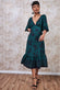 Floral Print Puff Sleeve Midi Dress DR3281