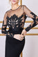 Embroidered Mesh & Scuba Maxi DR3291
