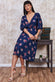 Wrap Style Floral Midi Dress DR3299