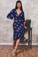 Wrap Style Floral Midi Dress DR3299