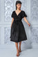 Sparkle Wrap Style Flutter Sleeve Midi Dress DR3318