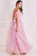 Pleated Off Shoulder Bardot Princess Maxi Dress DR3322A