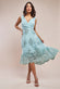 Pleated Satin Bodice High And Low Dress DR3337QZ