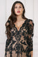 Scalloped Lace Dipped Hem Midi Dress DR3347A