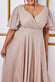Lurex Wrap Bodice Flutter Sleeve Maxi Dress With Split DR3358QZP