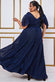 Lurex Wrap Bodice Flutter Sleeve Maxi Dress With Split DR3358QZP