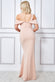 Scuba Crepe One Shoulder Knotted Bardot Maxi Dress DR3368