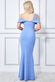 Scuba Crepe One Shoulder Knotted Bardot Maxi Dress DR3368