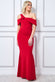 Scuba Crepe One Shoulder Knotted Bardot Maxi Dress DR3368