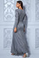 Goddiva Wrap Style Front Split Metalic Sequin Maxi Dress DR3399