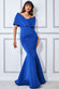 Off The Shoulder Scuba Foam Maxi Dress DR3408