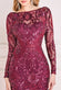 Ornamental Pattern Sequin Back Cowl Maxi Dress DR3420