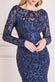 Ornamental Pattern Sequin Back Cowl Maxi Dress DR3420