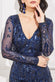 Long Sleeve V Neck Sequin Maxi Dress DR3421
