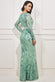 Long Sleeve V Neck Sequin Maxi Dress DR3421