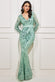 Long Sleeve V Neck Sequin Maxi Dress DR3421