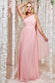 One Shoulder Pleated Chiffon Scarf Maxi Dress DR3430