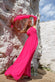 Pleated Chiffon Scarf Maxi Dress DR3430QZ
