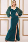 Scuba Crepe Maxi Dress With Chiffon Sleeves DR3431