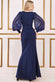 Scuba Crepe Maxi Dress With Chiffon Sleeves DR3431